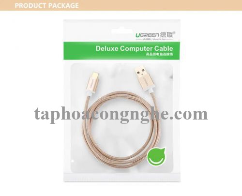 Ugreen 20859 0.5M màu Vàng Dây USB 2.0 sang Type-C đầu nhôm dây bọc vinyl US174 30020859